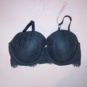 Victoria Secret Bra Lined Demi Green Allover Lace Dream Angels Lightly Lined Und